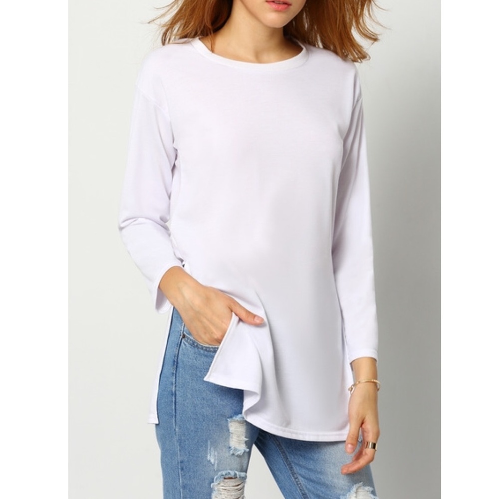 White long sleeve tee